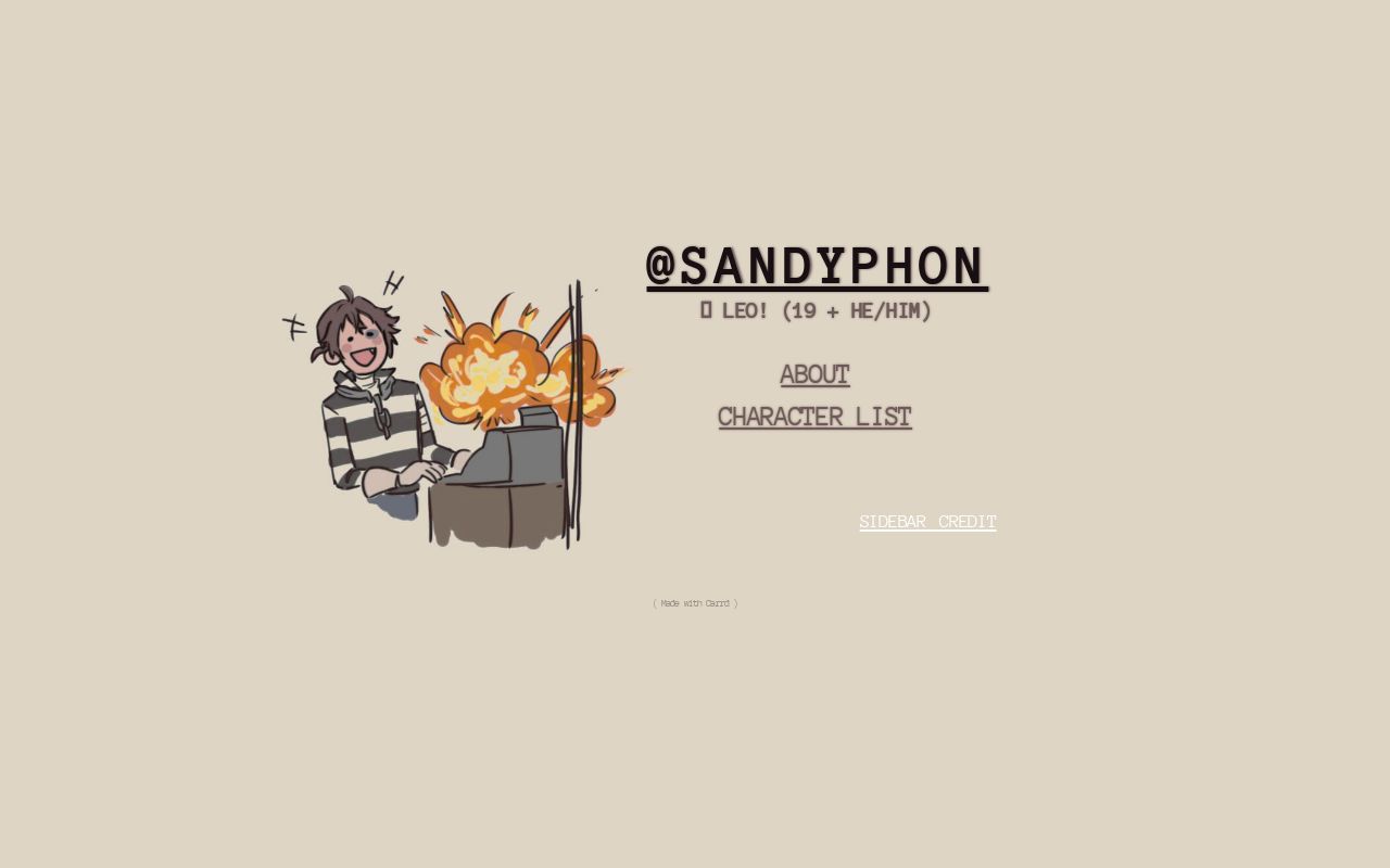 Carrd profile picture for @boy